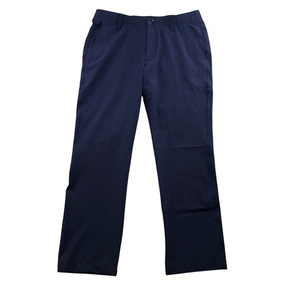 Under Armour Mens Performance Pants Size 36/30 Navy Straight Athleisure Casual - Picture 1 of 11